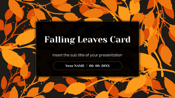 Falling Leaves Card Google Slides Themes PowerPoint Templates
