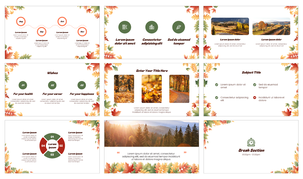 First Day Of Fall Google Slides PowerPoint Design Template