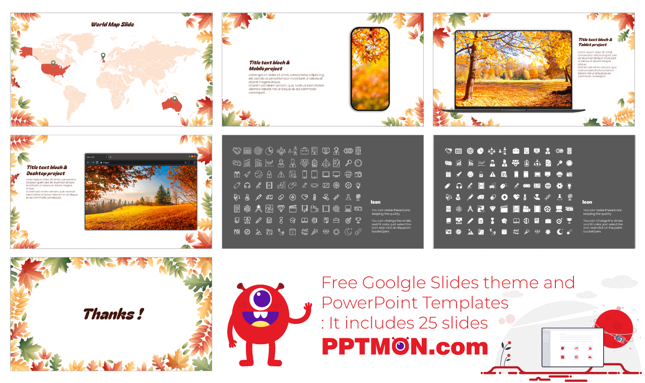 First Day Of Fall Google Slides PowerPoint Presentation Template