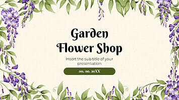 Garden Flower Shop Google Slides Themes PowerPoint Templates