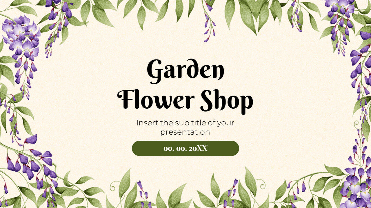 Garden Flower Shop Google Slides Themes PowerPoint Templates