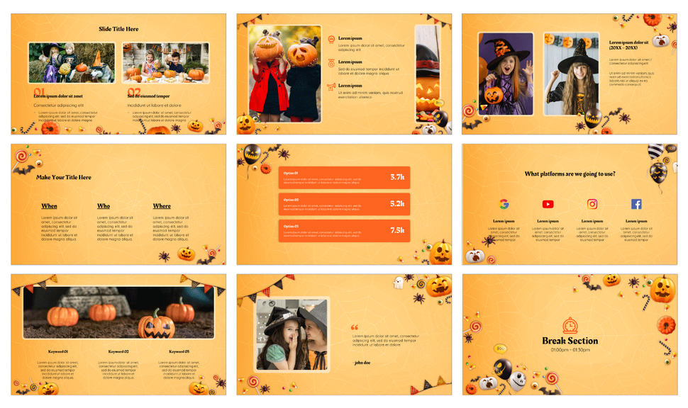 Happy Halloween Presentation Templates - Google Slides And PPT