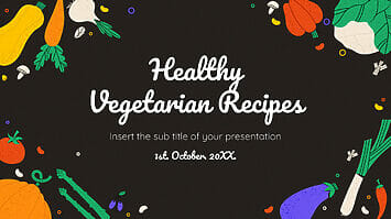 Healthy Vegetarian Recipes Google Slides PowerPoint Templates