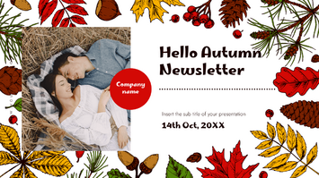 Hello Autumn Newsletter Free Google Slides PowerPoint Templates