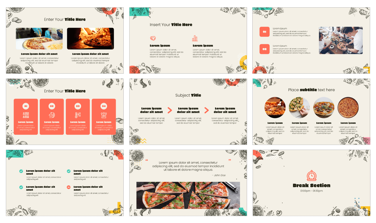 Homemade Pizza Recipe Google Slides Themes PowerPoint Templates