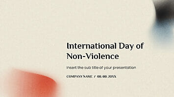 International Day of Non-Violence Google Slides PPT Templates