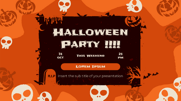 Scary Halloween Drawings Google Slides PowerPoint Templates