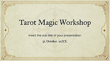 Tarot Magic Workshop Free Google Slides PowerPoint Templates