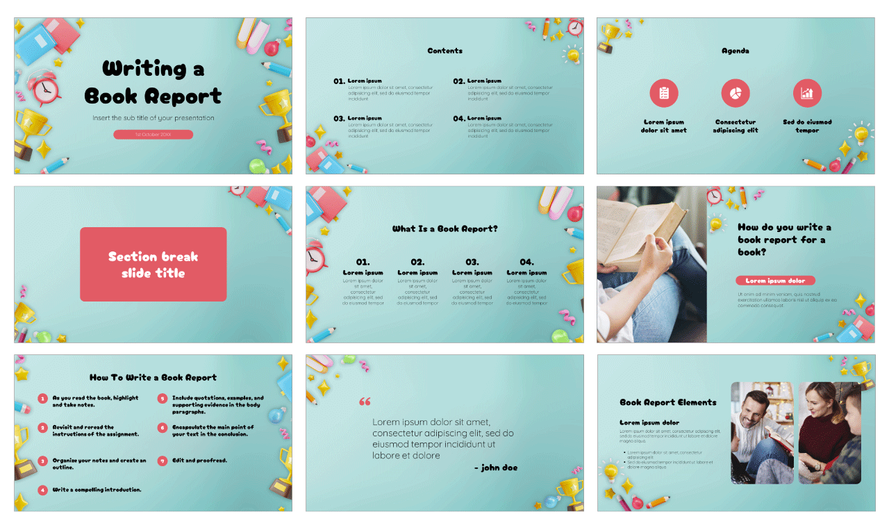 book report powerpoint template