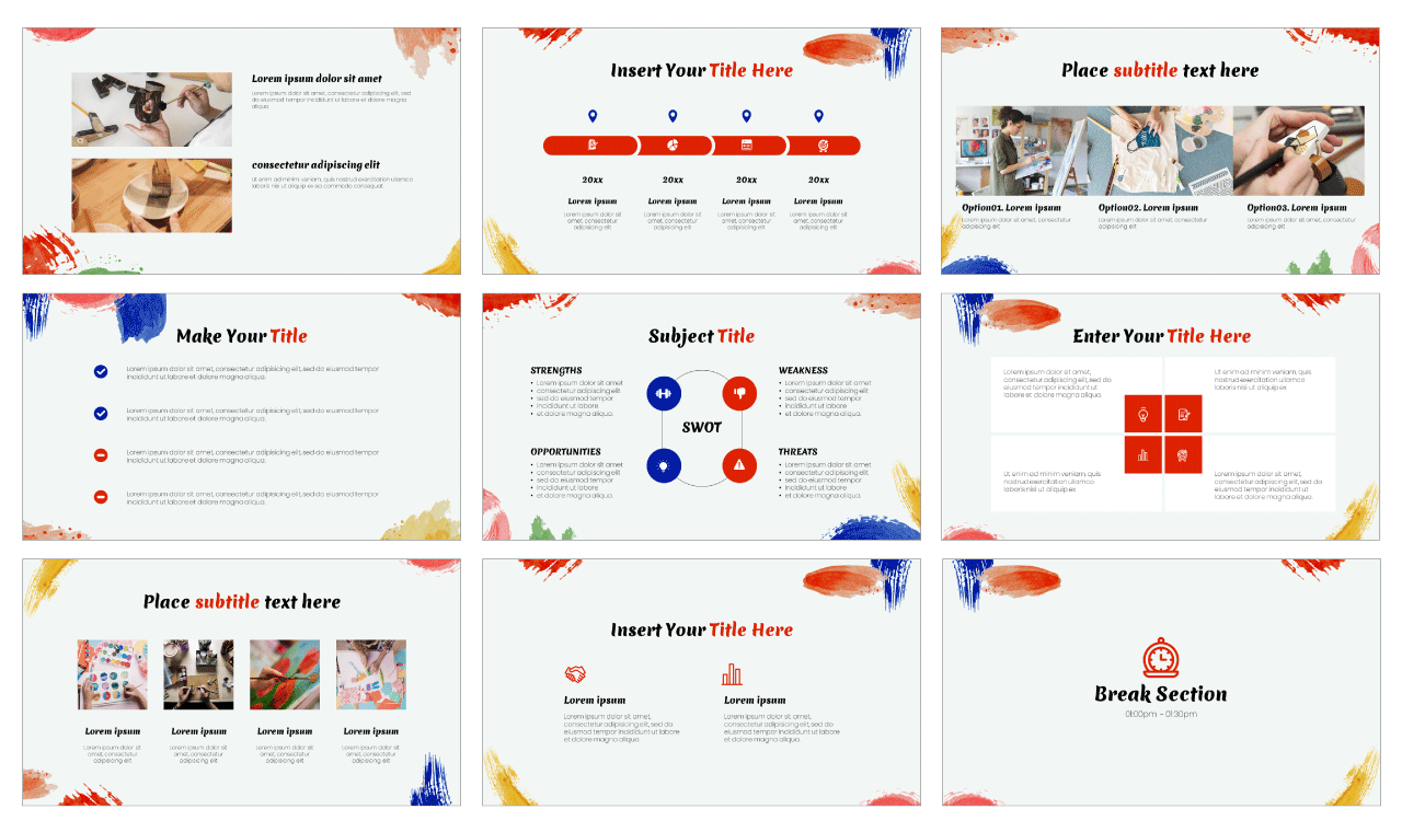 Art Instructional Newsletter Free Google Slides PowerPoint Templates