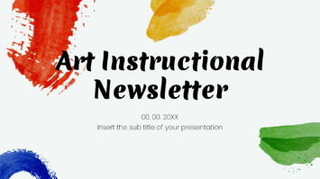 Art Instructional Newsletter Google Slides PowerPoint Templates