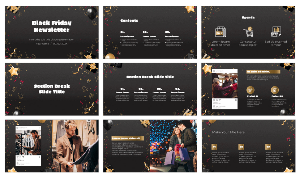 Black Friday Newsletter Free Google Slides PowerPoint Templates