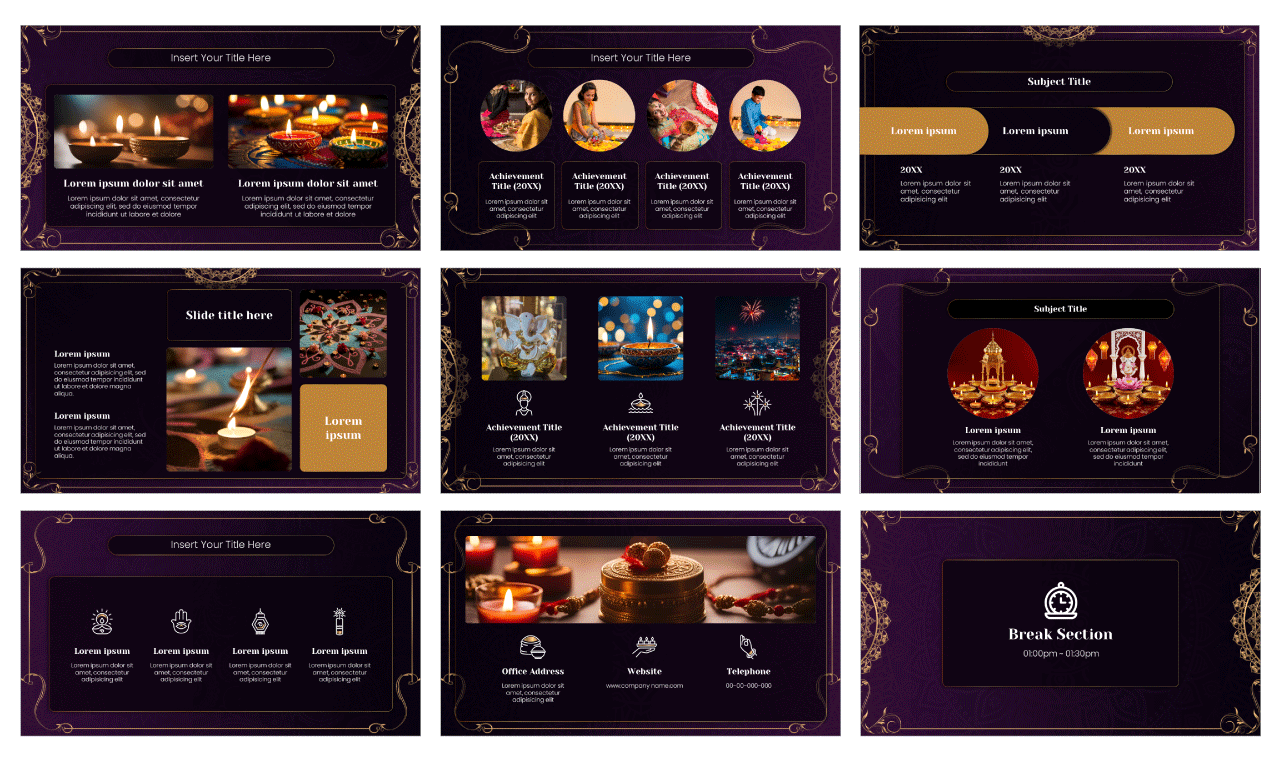 Diwali-Festival of Lights Free Google Slides PowerPoint Presentation Templates