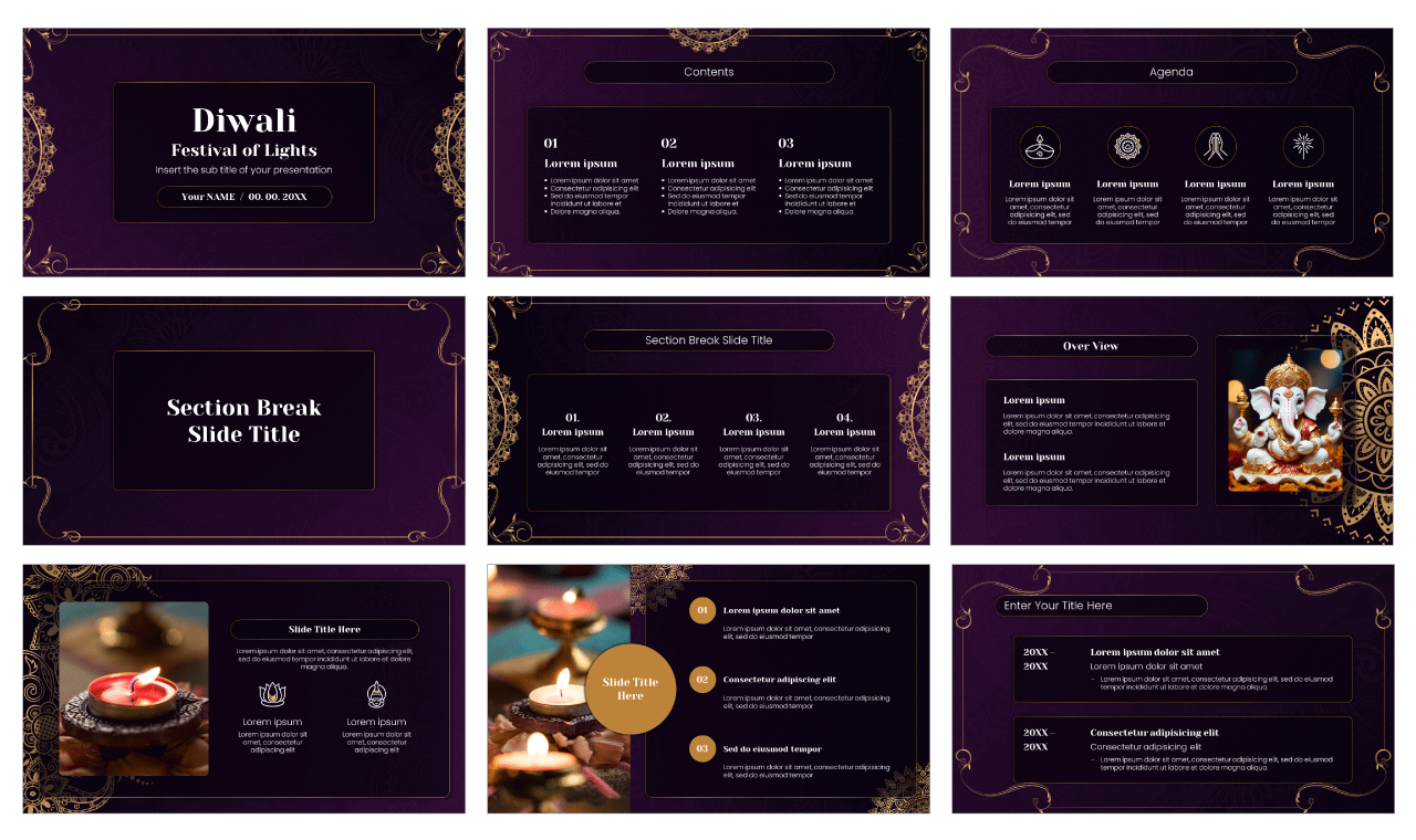 Diwali-Festival of Lights Google Slides Themes PowerPoint Templates