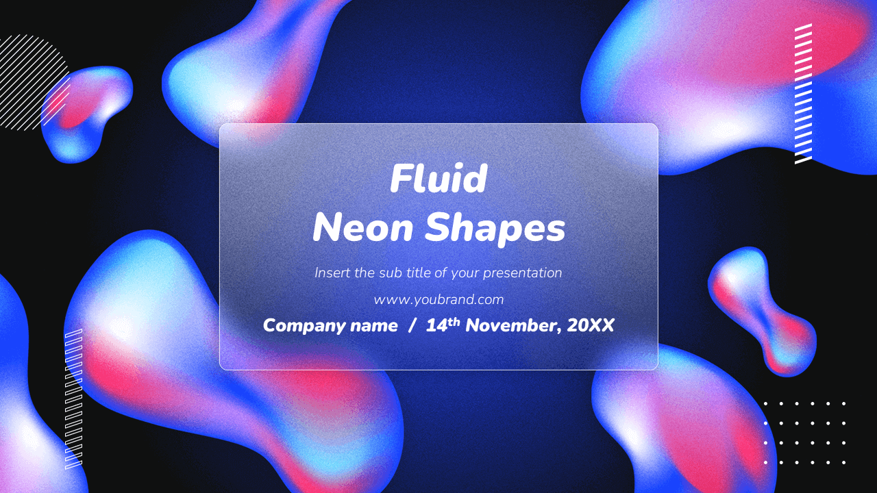 Fluid Neon Shapes - Free Powerpoint templates and Google Slides themes