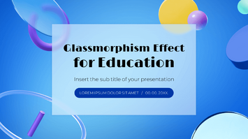 Glassmorphism Effect for Education Google Slides PPT Templates