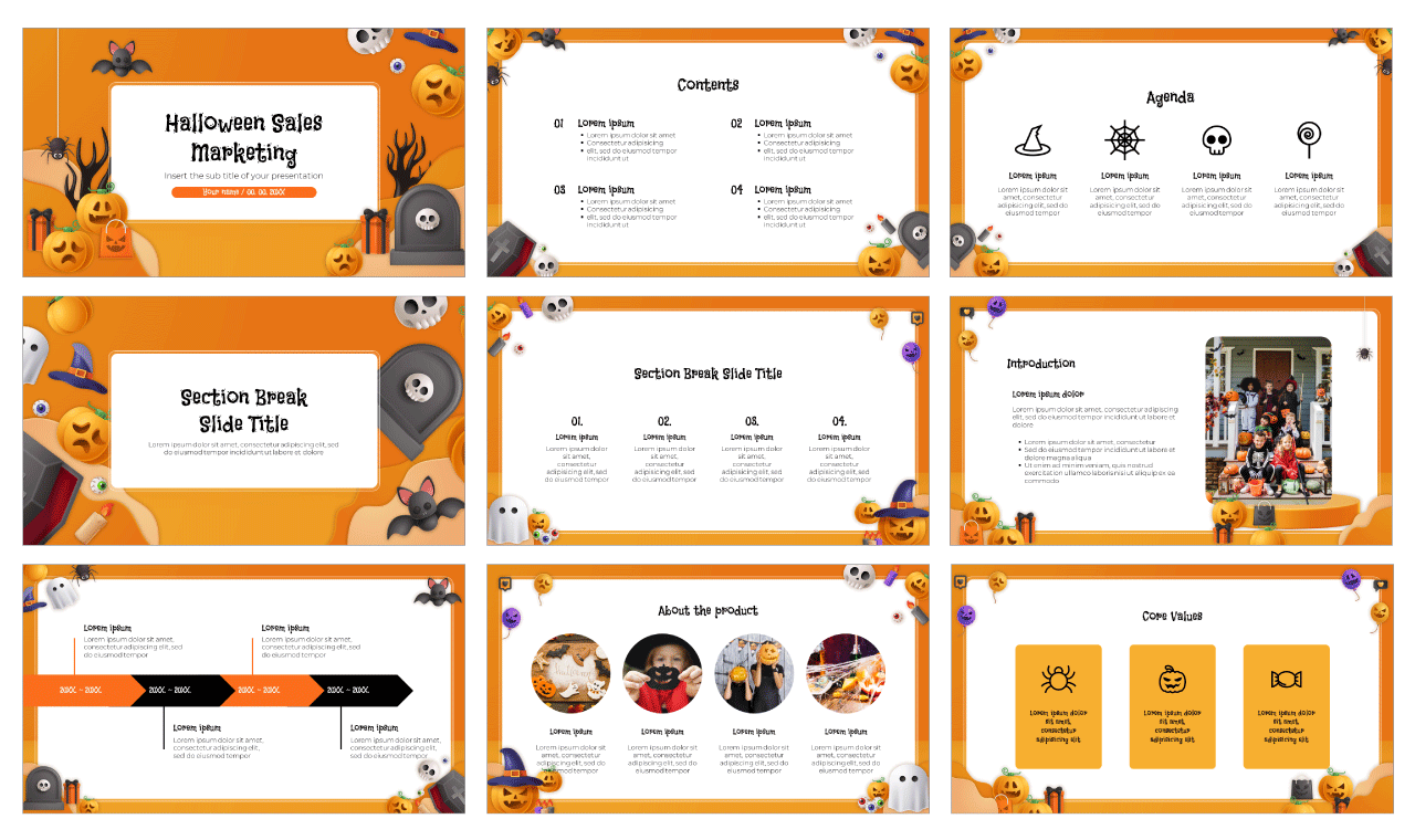 Halloween Sales Marketing Free Google Slides PowerPoint Templates