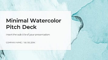 Minimal Watercolor Pitch Deck Free Google Slides PPT Templates