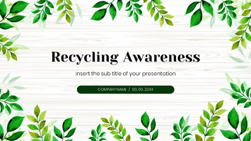 Recycling Awareness Campaign Free Google Slides PPT Template