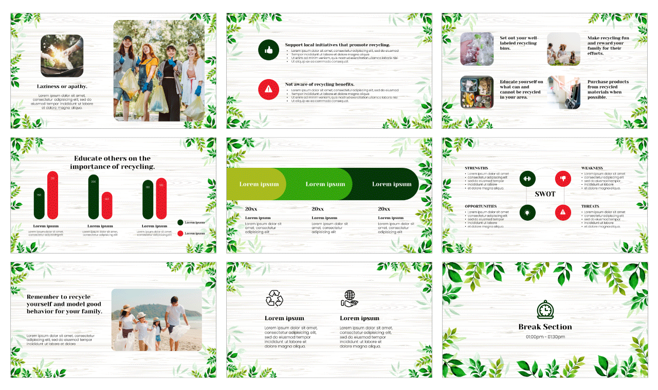 Recycling Awareness Campaign Google Slides Theme PowerPoint Template