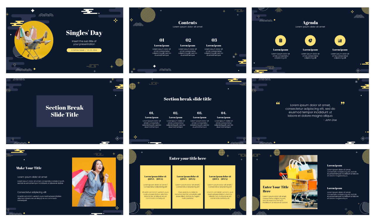 Singles' Day Free Google Slides Theme PowerPoint Template