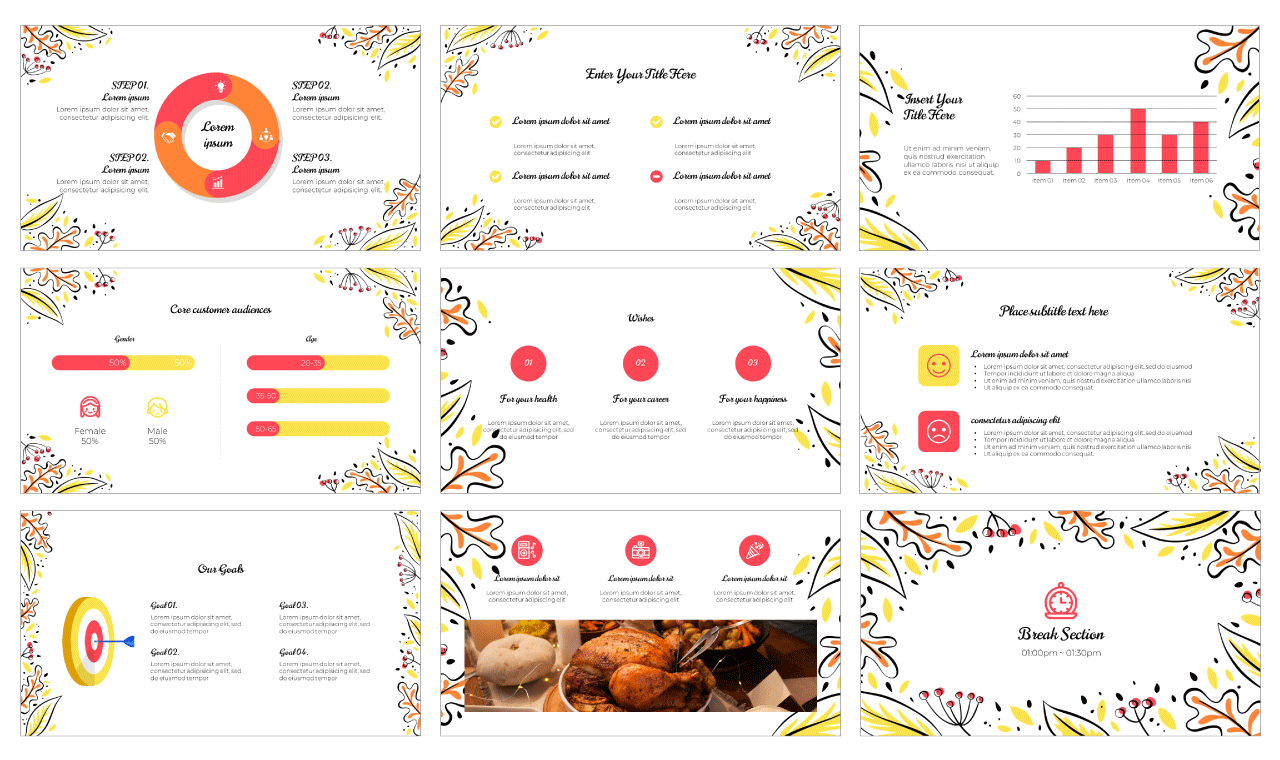 Thanksgiving Dinner Invitations Google Slides Theme PowerPoint Template