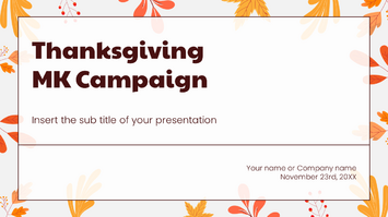 Thanksgiving MK Campaign Google Slides PowerPoint Templates
