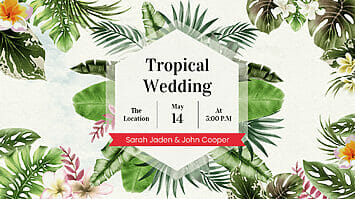 Tropical Wedding Free Google Slides Theme PowerPoint Template