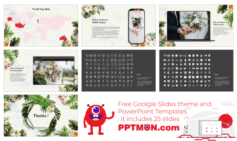 Tropical Wedding Free Google Slides Theme PowerPoint Template