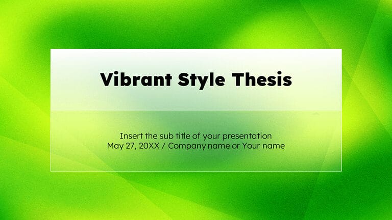 Vibrant Style - Free Powerpoint templates and Google Slides themes