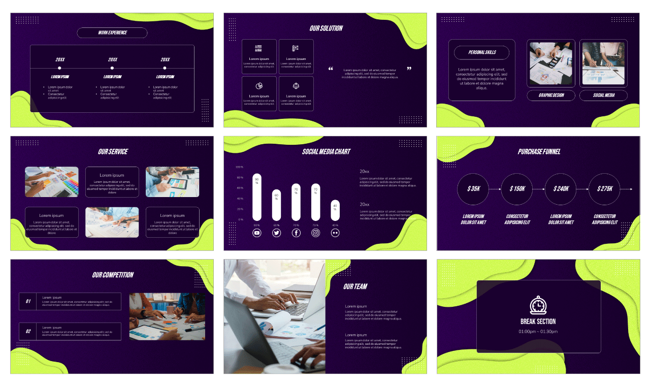 Waves Creative Agency Google Slides Theme PowerPoint Template