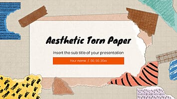 Aesthetic Torn Paper Google Slides Themes PowerPoint Templates