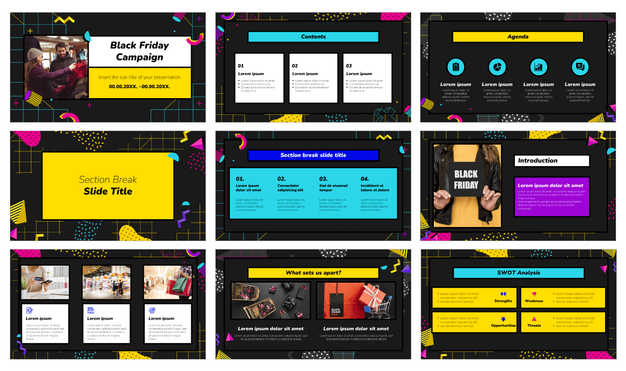 Black Friday Campaign Google Slides Themes PowerPoint Templates