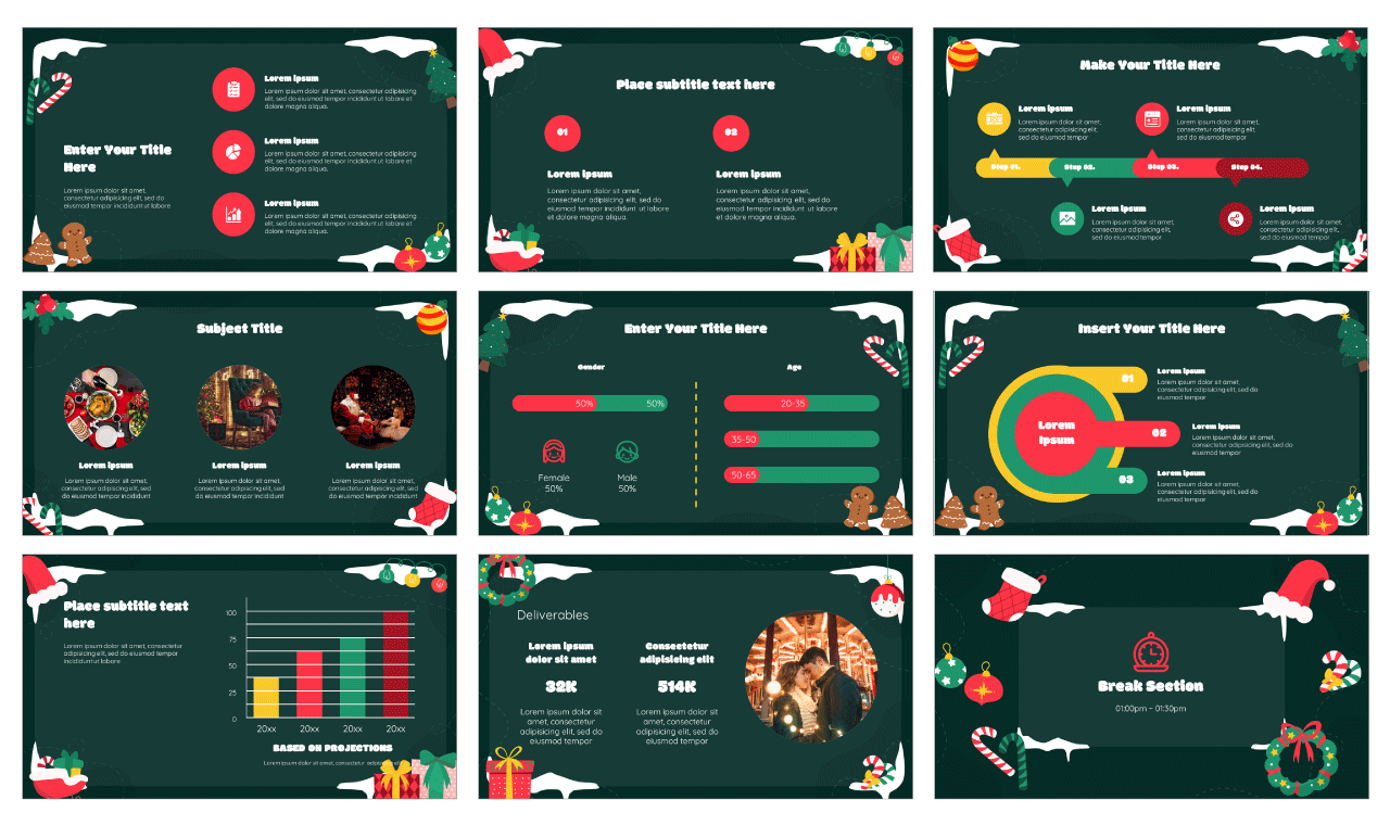 Christmas Card Free Google Slide PowerPoint Templates