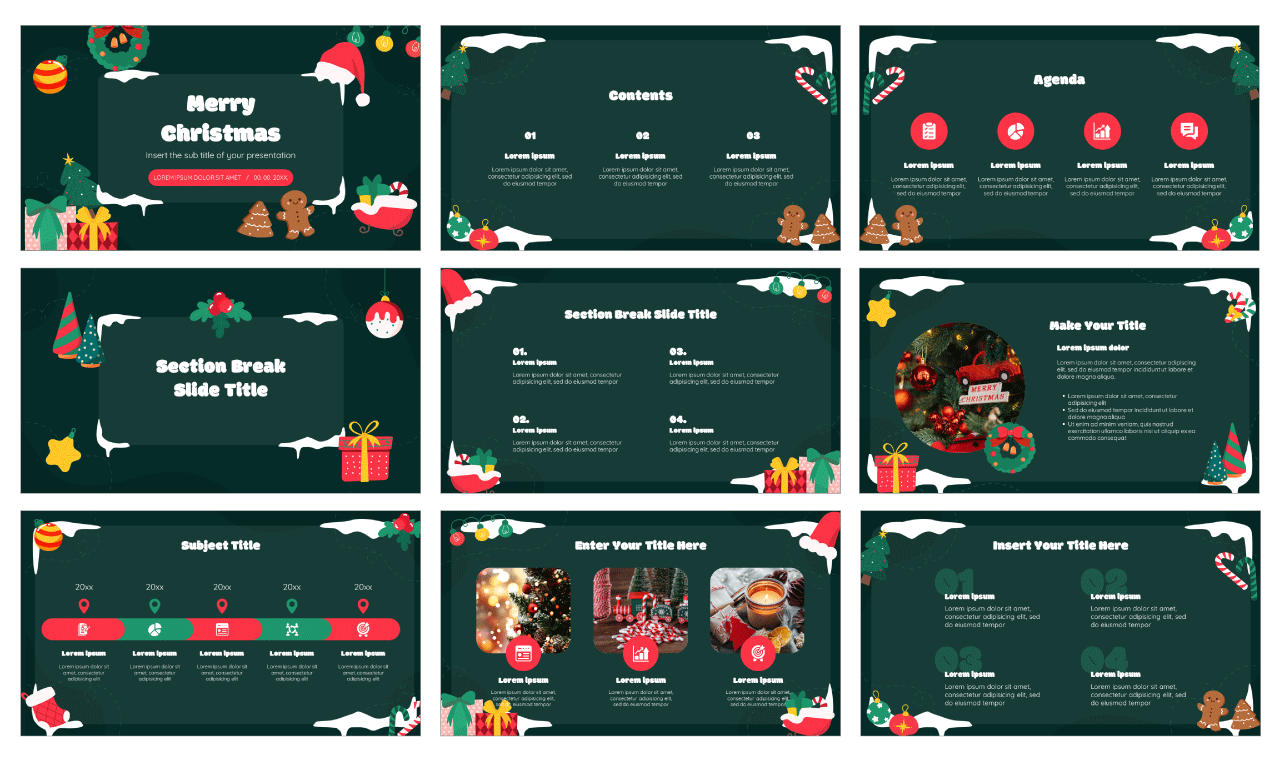 Christmas Card Google Slide Themes PowerPoint Templates