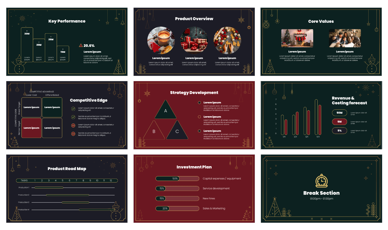 Christmas Sales Free Google Slide PowerPoint Design Template