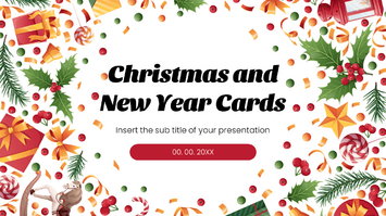 Christmas and New Year Cards Google Slide PowerPoint Template
