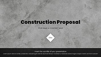 Construction Project Proposal Google Slides PowerPoint Template