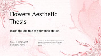 Flowers Aesthetic Thesis Free Google Slides PowerPoint Template
