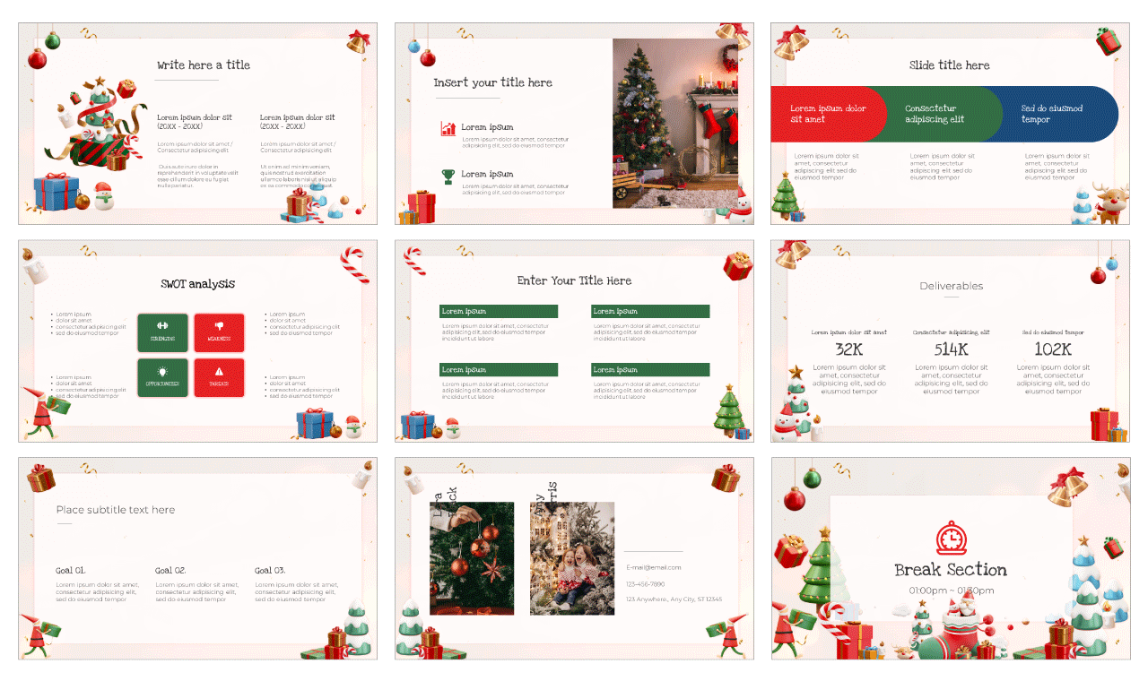 Happy Christmas Free Google Slide PowerPoint Design Template