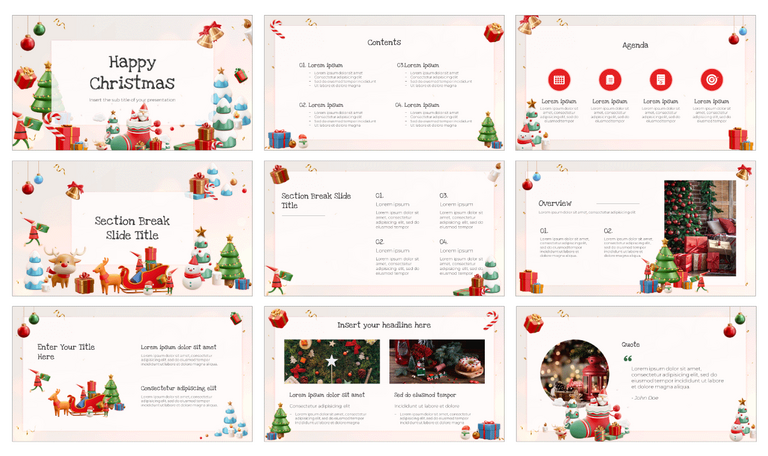 Happy Christmas Free Google Slide Theme PowerPoint Template