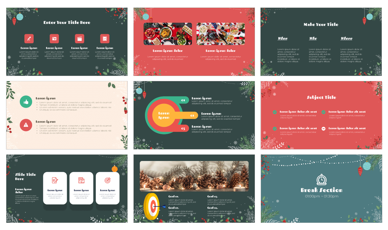 Merry Christmas Celebration Google Slide Themes PowerPoint Templates