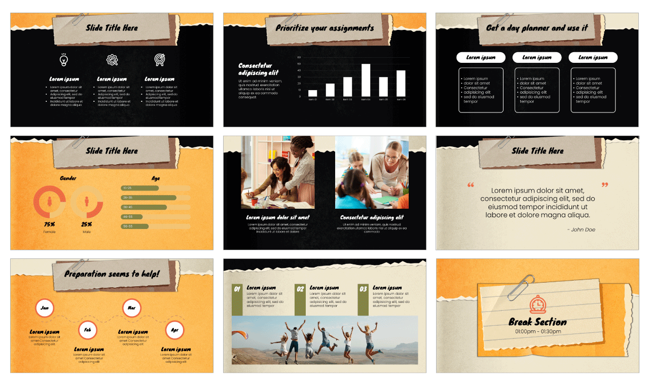 Prepare for Class Free Google Slides PowerPoint Template