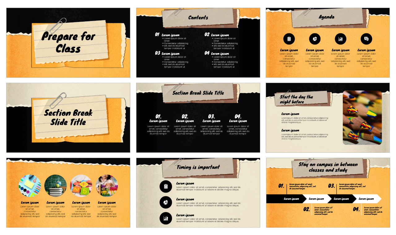 Prepare for Class Google Slides Theme PowerPoint Template
