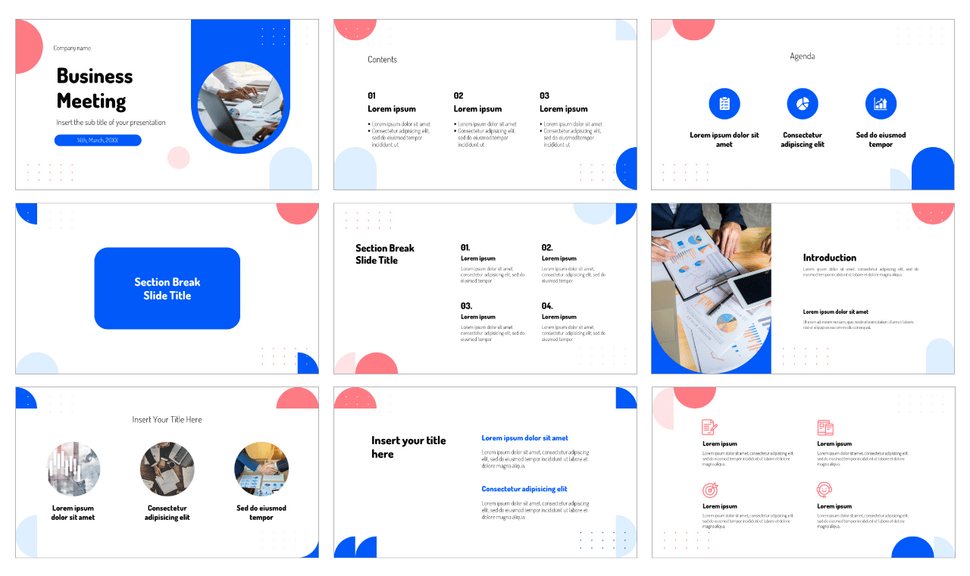 Simple Business Meeting Free Google Slides PowerPoint Template