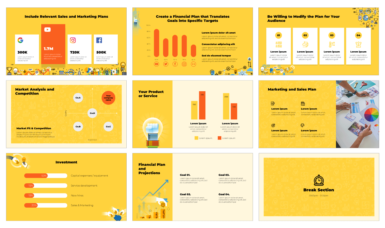 Successful Business Plan Design Google Slides PowerPoint Template