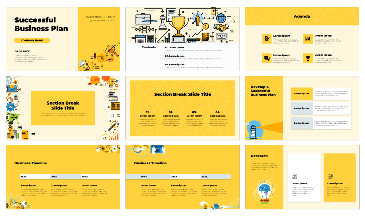 Successful Business Plan Google Slides Theme PowerPoint Template