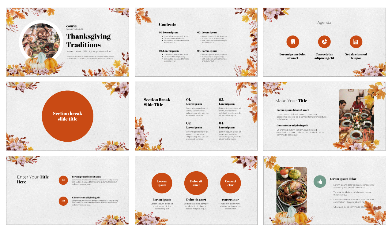 Thanksgiving Traditions Free Google Slide PowerPoint Template