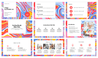 Trippy Psychedelic Art Google Slides Theme PowerPoint Template