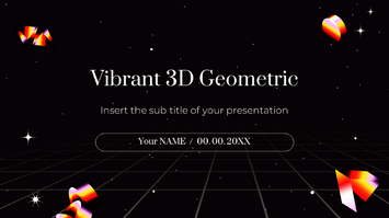 Vibrant 3D Geometric Google Slides Theme PowerPoint Template